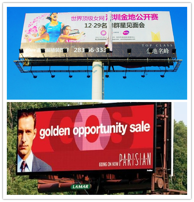 High Bright Steel Outdoor Billboard Advertising Structure Full Color Outside LED Billboard 0