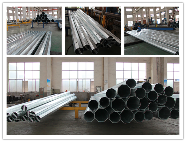 Elegant Appearance Galvanized Steel Utility Pole For Electricity Distribution Line 1