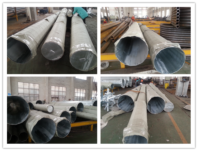 10kv ~ 550kv Electrical Steel Utility Pole For Power Distribution Line Project 2