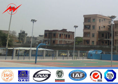 Chiny Conical galvanized 25M High Mast Pole with round lantern panel for sport center dostawca