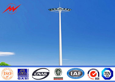 Chiny Golden Color 15m Welding High Mast Lighting Poles For Airport / School / Villas dostawca