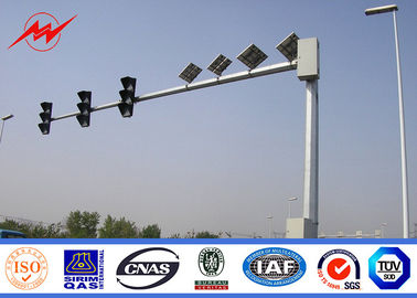 Chiny Single Arm Street Traffic Light Signals Hot Dip Galvanized 5m 3mm Thickness dostawca