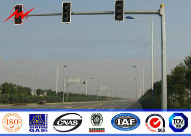 Chiny 3m Expressway Traffic Light Pole , 1500mm Double Bracket Overpass Metal Light Poles dostawca