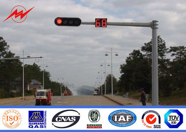 Chiny Durable Double Arm / Single Arm Signal Traffic Light Pole LED Stop Lights Pole dostawca