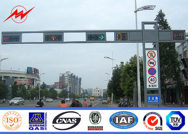 Chiny Q235 Frame polygonal / Round Highway Road Sign Board With Single Arm dostawca