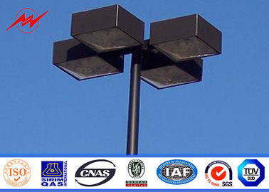 Chiny 10M Blue Square Light Street Lighting Poles 4mm Thickness 1.5m Light Arm For Parking Lot dostawca