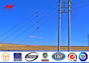 Chiny 12m 800Dan Galvanised Steel Poles Transmission Line Poles With Stepped Bolt dostawca