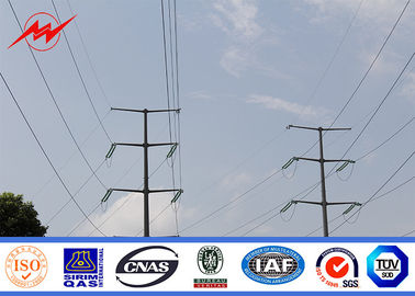 Chiny ISO 9001 69 kv Electrical Transmission Line Pole ASTM A572 Steel Tubular dostawca