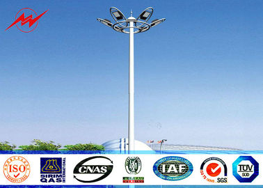 Chiny 45m Galvanized High Mast Tower 100w - 5000w For Airport / Seaport , Single Or Double Arm dostawca