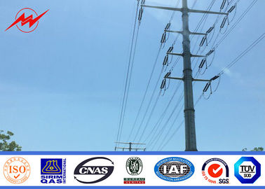 Chiny 33kv Power Transmission Poles + / -2% Tolerance Transmission Line Steel Pole Tower dostawca