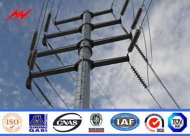 Chiny 25ft - 90ft Galvanized Steel Utility Power Poles 1280kg Load For Power Distribution dostawca