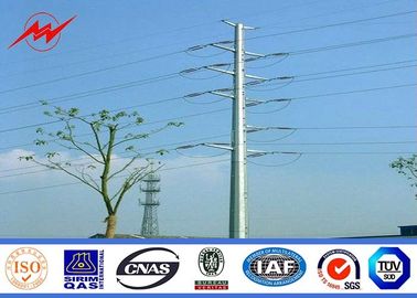 Chiny Elektryczne oświetlenie Stalowe słupki 11m 12m Monitorowanie Oktogonalne Galwanizowane Stalo węglowe dostawca