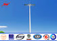 Golden Color 15m Welding High Mast Lighting Poles For Airport / School / Villas dostawca