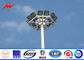 Oil Gas Station 50m Galvanized Three Sections Outdoor Light Pole , ISO9001 dostawca