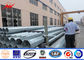 Poweder Coating  Galvanized Steel Pole Bitumen With Two Cross Arm dostawca