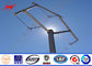 Round HDG 10m 5KN Steel Electrical Utility Poles For Overhead Transmission Line dostawca