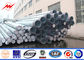 Round 15m Distribution Line Galvanised Steel Poles With Angle Steel Cross Arm dostawca