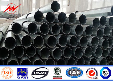 15m Electrical Galvanised Steel Pipe Taper / Polygonal Shape For Transmission Line dostawca