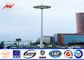 40M Gr65 Steel Tubular Pole / High Mast Light Pole Square Light Bracket For Football Stadium dostawca