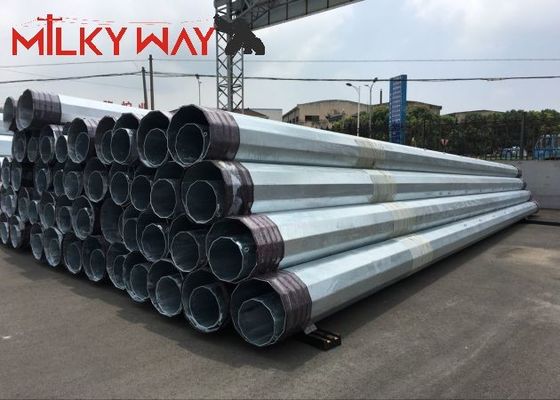 12M 16KN Stalowy rurkowy słup elektryczny dla projektu transmisji linii dystrybucyjnej energii elektrycznej dostawca
