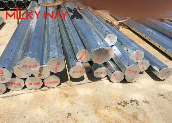 Gorąco połączony galwanizowany słup zasilania elektrycznego do przesyłania energii z dostosowaną wysokością dostawca