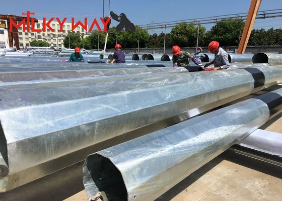 14m-21m Galwanizowane stalowe słupki przenośników energii dla linii użytkowych dostawca