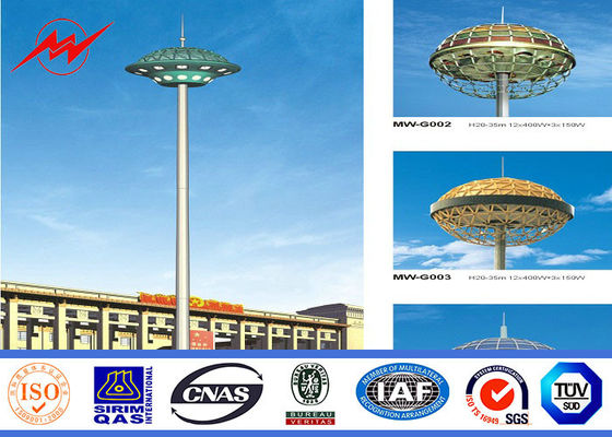 30m Q345 dostosowany ocynkowany słup wysokiego masztu z systemami podnoszenia