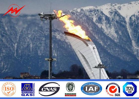 45m stadion piłkarski z oświetleniem masztowym z systemem podnoszenia