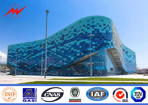 Oświetlenie centrum sportowego z wyciągarką o wysokości 40 metrów