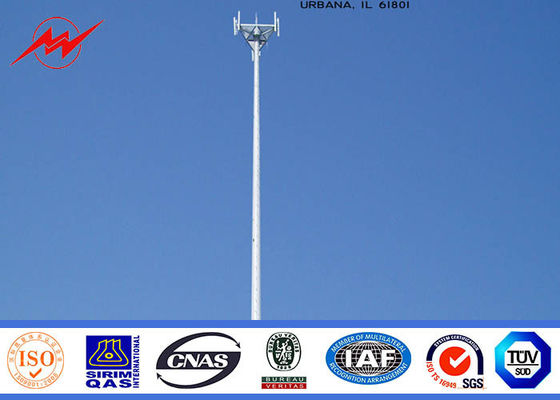 OEM Hot Outside Towers Fixtures Steel Mono Pole Tower With 400kv Cable