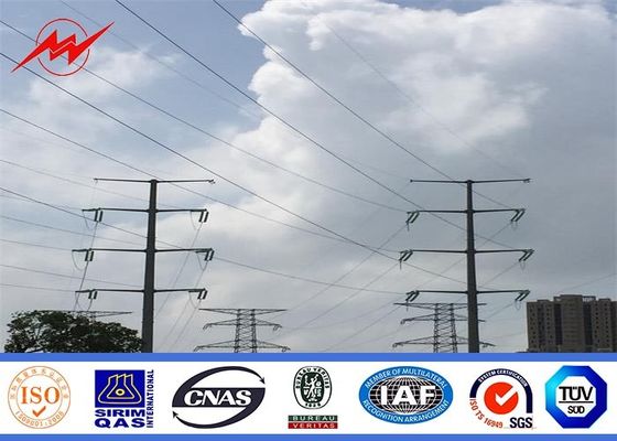 Medium Voltage Electrical Power Pole , Customized Transmission Line Poles