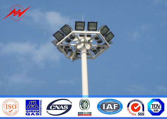 Multisided 30M 24 lights High Mast Pole square light arrangement for seaport application