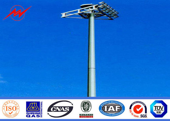 Plaza Lighting 1000W Painting 80M High Mast Outside Light Pole , BV