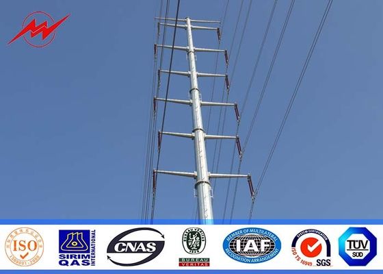 11M 300DaN Steel Utility Pole 3.5mm thickness Q345 material for 69kv 100meters Distribution Power