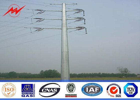 12sides 10M 2.5KN Steel Utility Pole for overhed distribution structures with earth rod