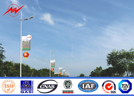 Double Arm 40w / 80w LED Commercial Outdoor Light Poles Wind - proof 136km/h