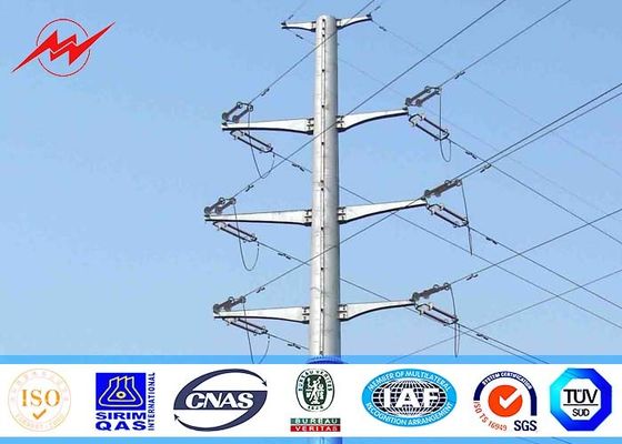 16M 10KN 4mm wall thickness Steel Utility Pole for 132kv distribition transmission power