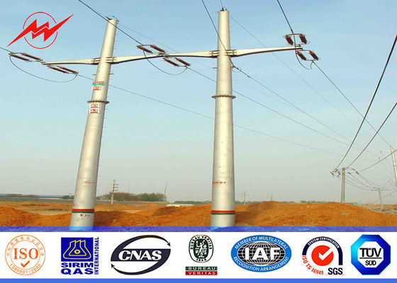 33 Kv High Tension Line Steel Tubular Pole Bitumen Protection