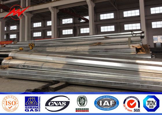 Electric Transmission Power Round 11M Metal Utility Poles 3mm Steel Plate