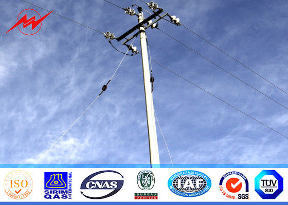 70ft 1250kg Load Steel Top Plate Welding Steel Electrical Power Pole 69kv