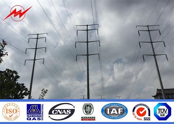 Durable Q235 Conoid Galvanized Steel Transmission Poles For Electricity Distribution 