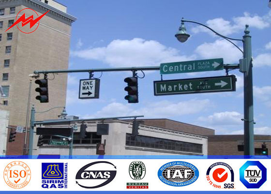 Single Arm Street Light Poles Dodecagon Octagonal Conical Polygonal