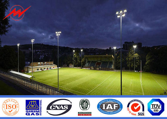 35M Polygonal High Mast Light Pole Sports Center Lighting With Winch System HPS Light
