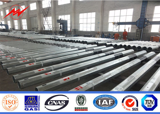 15m 1250 Dan Galvanized Steel Pole For Electrical Powerful Line