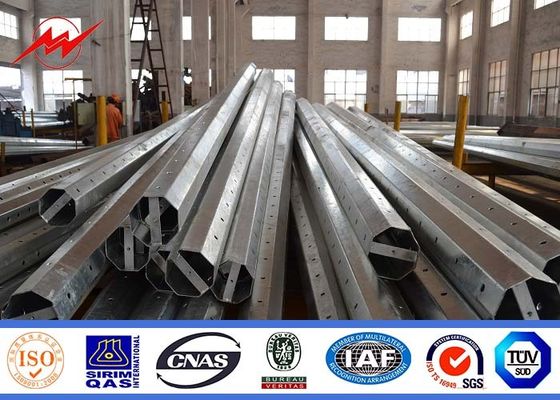 Steel Terminal Transmission Line Poles Taper Or Polygonal Shape