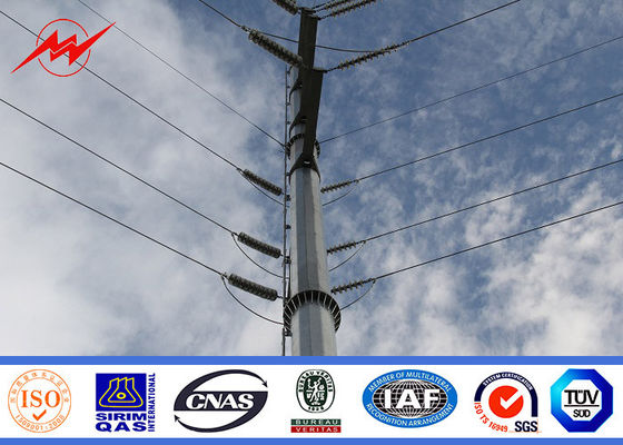 10m Commercial Light Steel Utility Pole FPR Power Transmission Line