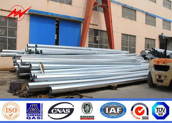 Water Proof Welded Galvanized Steel Pole For Electrical Distribution Line