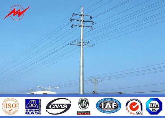 ISO 16m 13kv Electrical steel power pole for mining industry