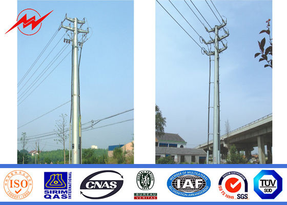 Galvanization Electrical Power Pole 69 kv Transmission Line Poles ASTM A123 Standard