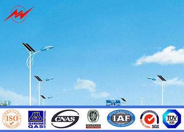 12M S345 Hot Dip Galvanized Street Light Poles Highway Steel Poles With Cross Arms